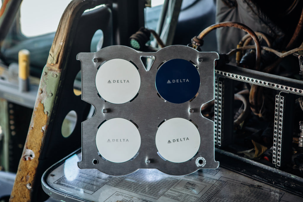 TDS PlaneTags 4-Slot 2 x 2 Coaster Display