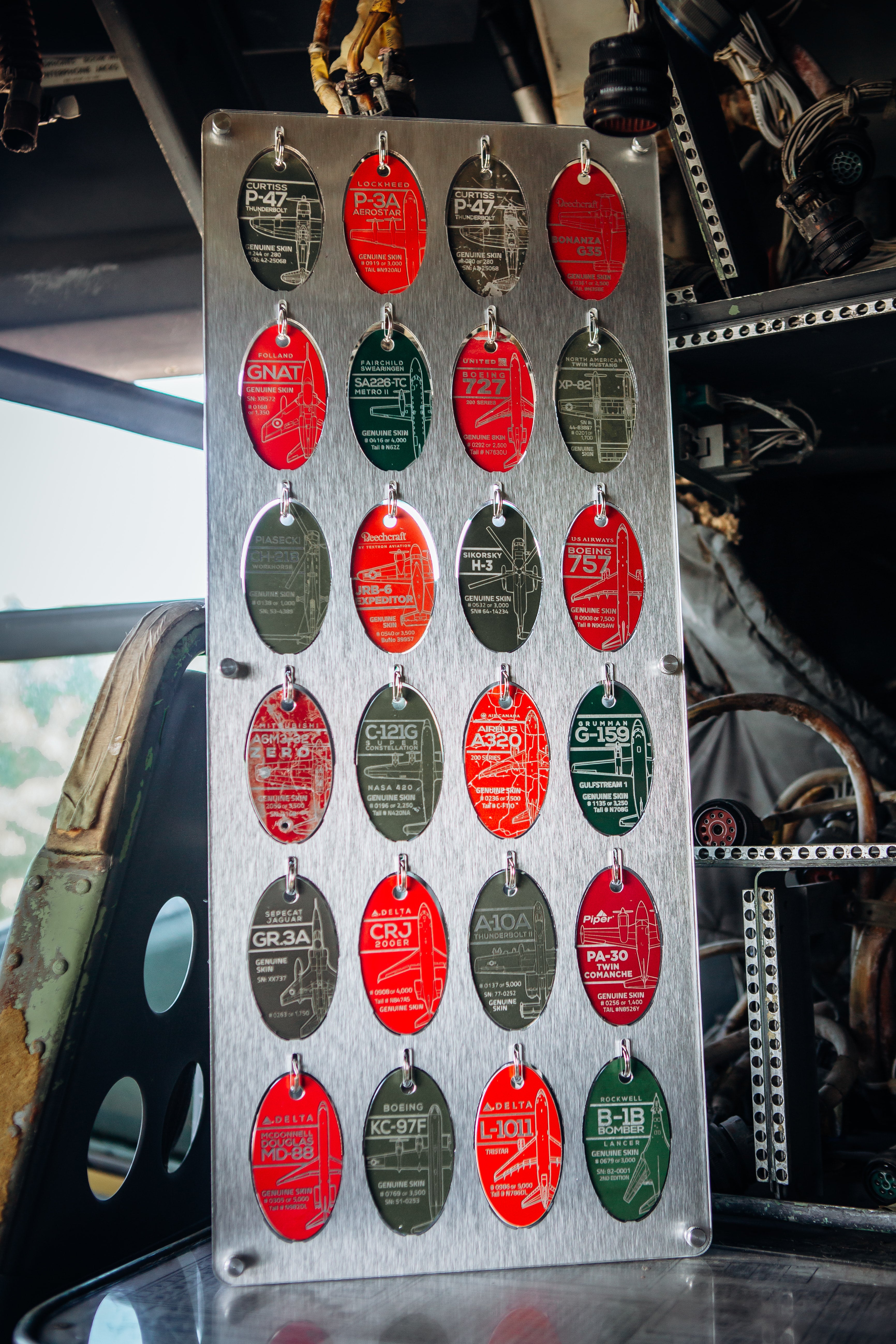 TDS PlaneTags 24-Slot Wall Tag Display