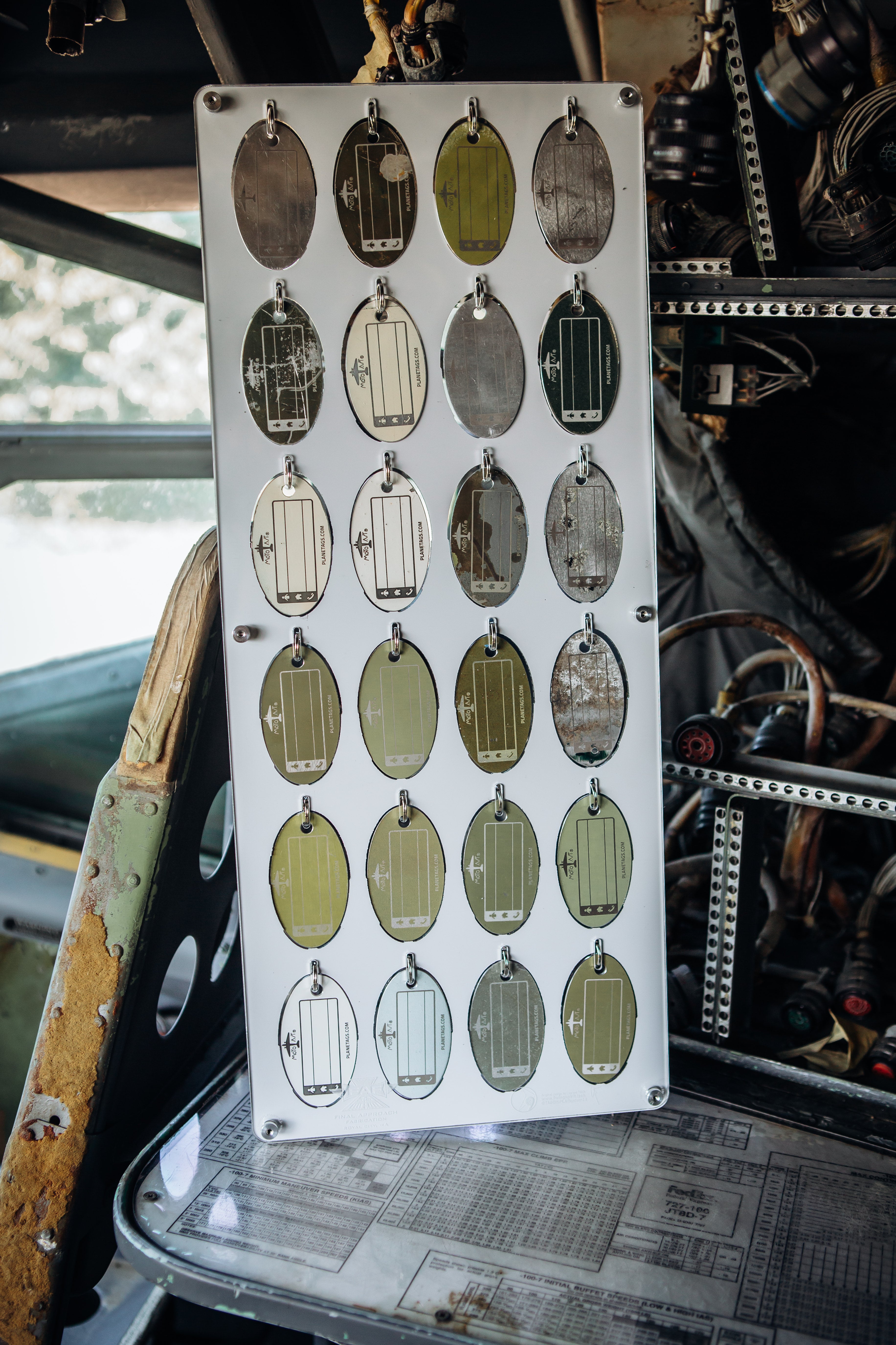 TDS PlaneTags 24-Slot Wall Tag Display