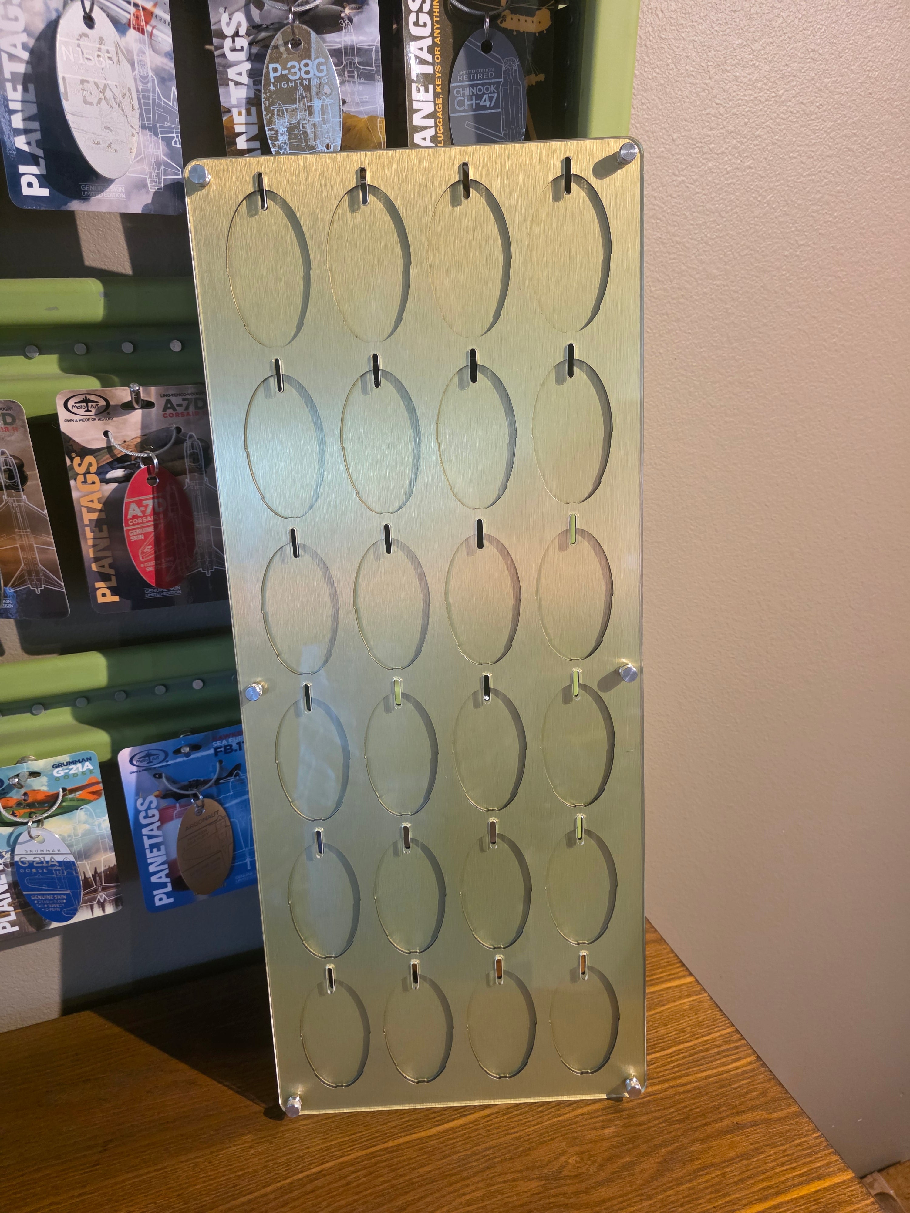 TDS PlaneTags 24-Slot Wall Tag Display